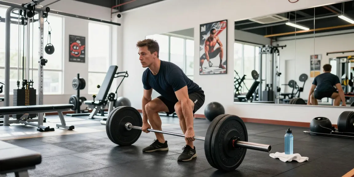 Anabolika kaufen für Muskelaufbau: Athlet hebt Gewichte im modernen Fitnessstudio